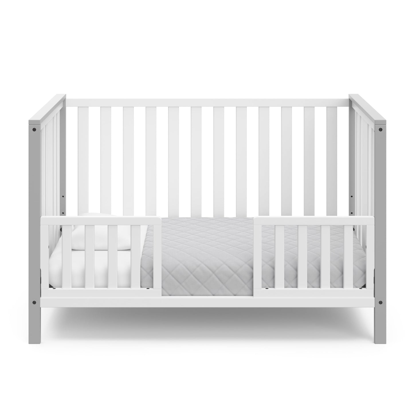 Modern Pacific 4-In-1 Convertible Baby Crib, Pebble Gray