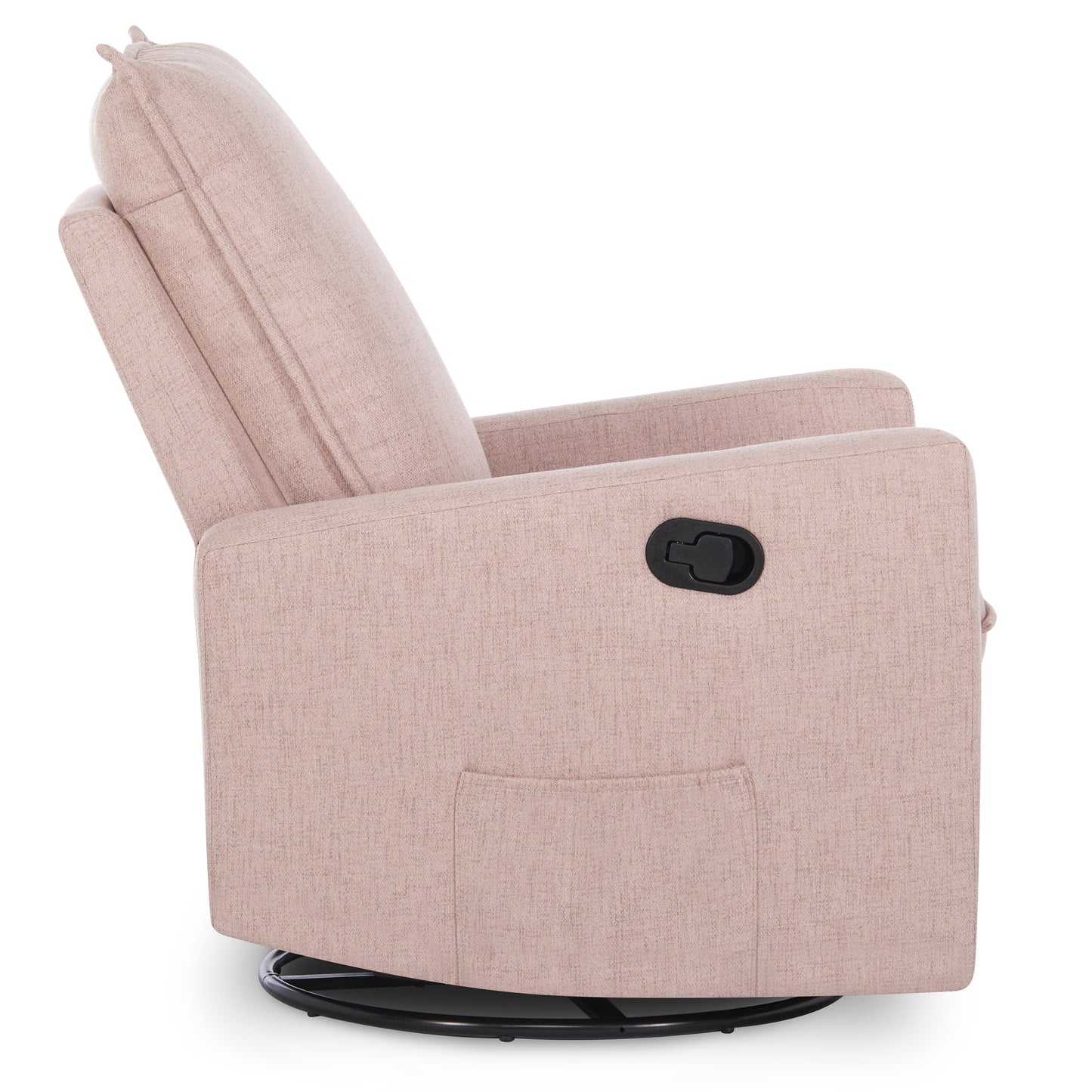 Faye Glider Recliner, Swivel Glider, Easy Assembly, Rose, Nursery Glider