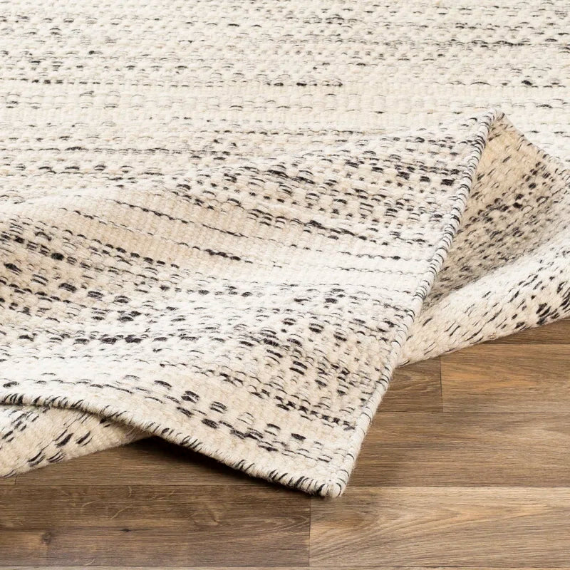 Sylvie Chevron Flatweave Wool Cream/Black Area Rug