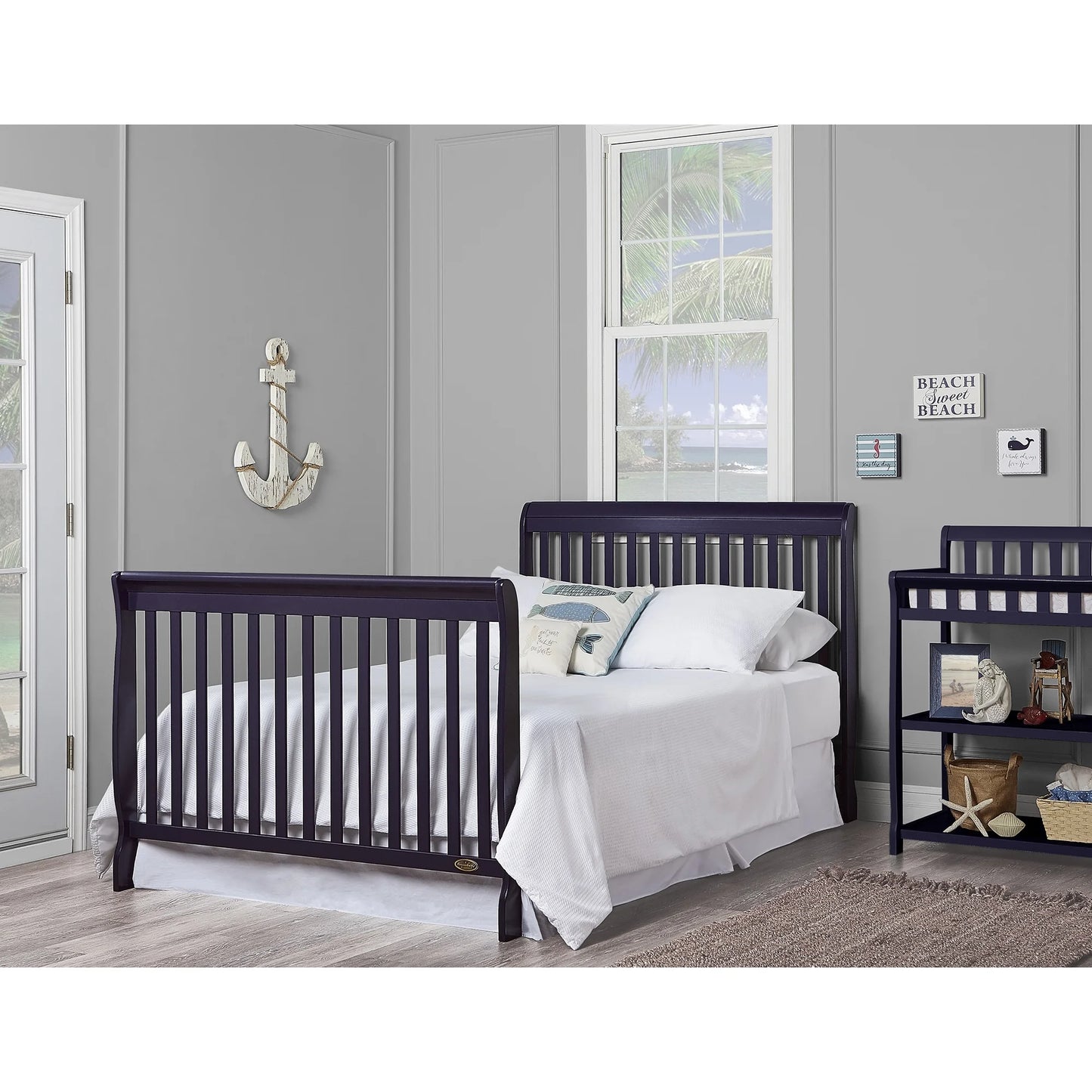Ashton Convertible 5-In-1 Crib, Indigo