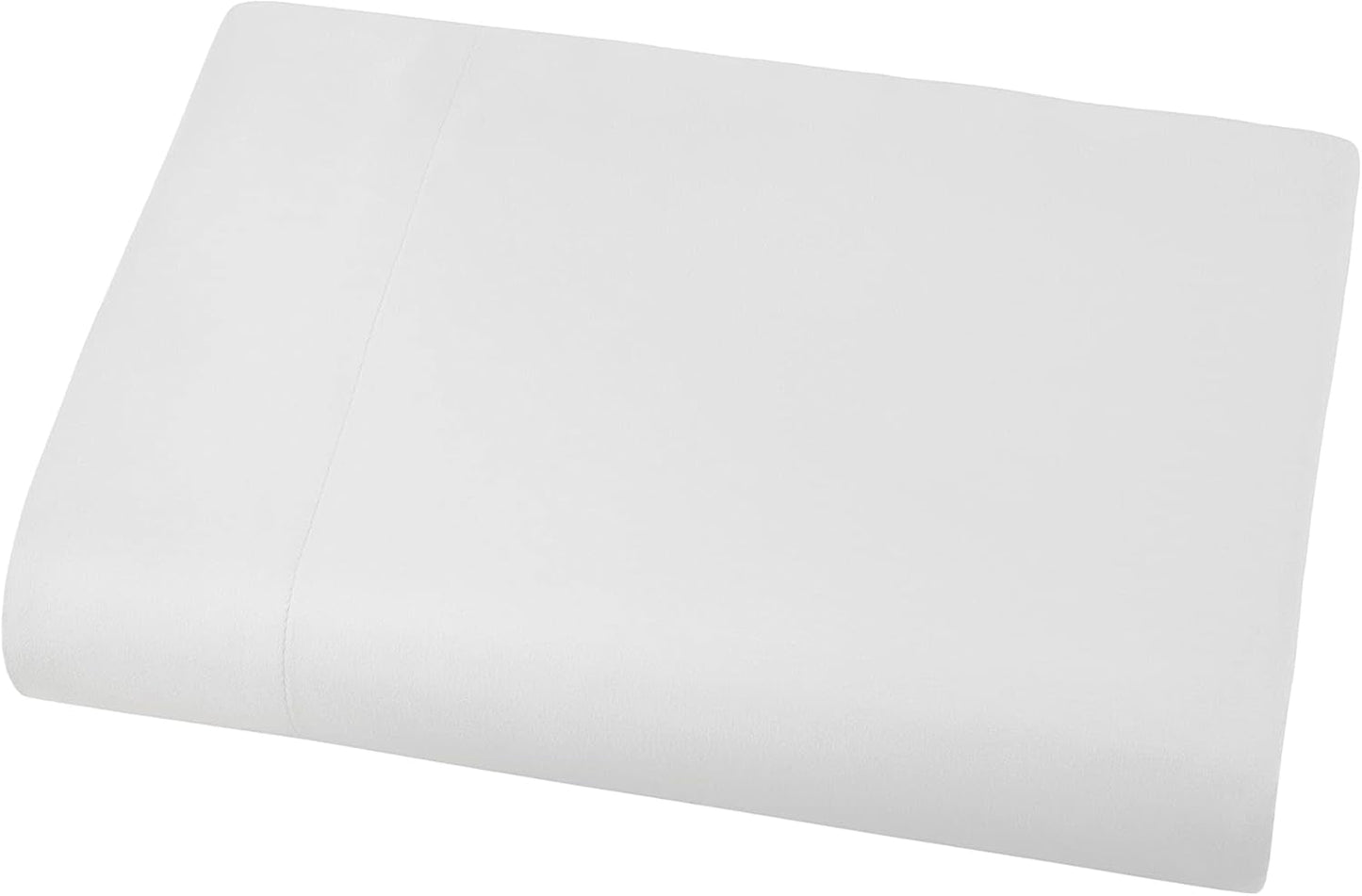 White King Flat Sheet Only, 132" X 110" Oversized Top Sheets, Hotel Collection Bedding, California/King Top Sheet Stays Tucked on Toppers, Pillow Tops, White Flat Sheets