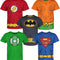 Justice League the Flash Green Lantern Superman Aquaman Batman 5 Pack Boys Graphic T-Shirts Toddler to Big Kid
