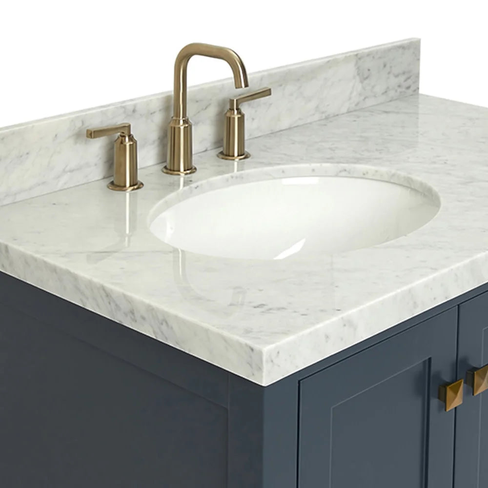 A037S-L-Vo Cambridge 37" Free Standing Single Basin Vanity Set - Brown