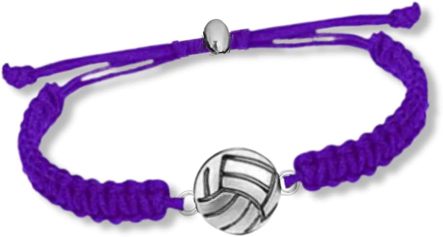 Volleyball Charm Bracelet- Adjustable Bracelets with Volleyball Charm. Ideal Volleyball Gifts & Souvenir for Volleyball Players. Unisex Friendship Bracelet