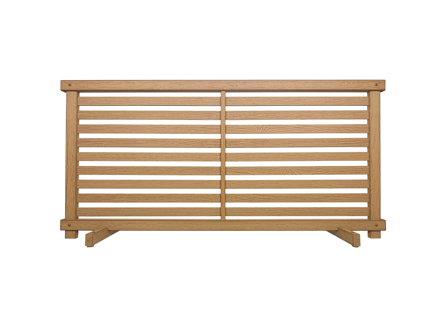 ZP19072 1.8 Ft H X 3.7 Ft W Woodtek Vinyl Cedar Color Slatted Portable Puppy Fence Kit (2 Panels)