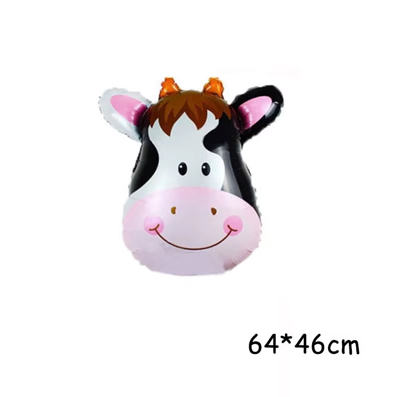 Farm Cow Theme Birthday Party Disposable Cup Plate Tablecloth Animal Cow Balloons Baby Shower Wedding Decoration Kids Favors
