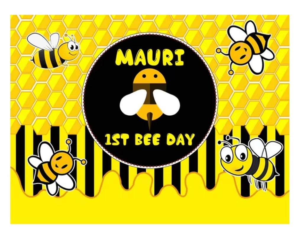 Maya the Bee Photography Background Sunflowers Baby Bee Day Newborn Backdrops Photo Studio Birthday Party Backdrops Custom