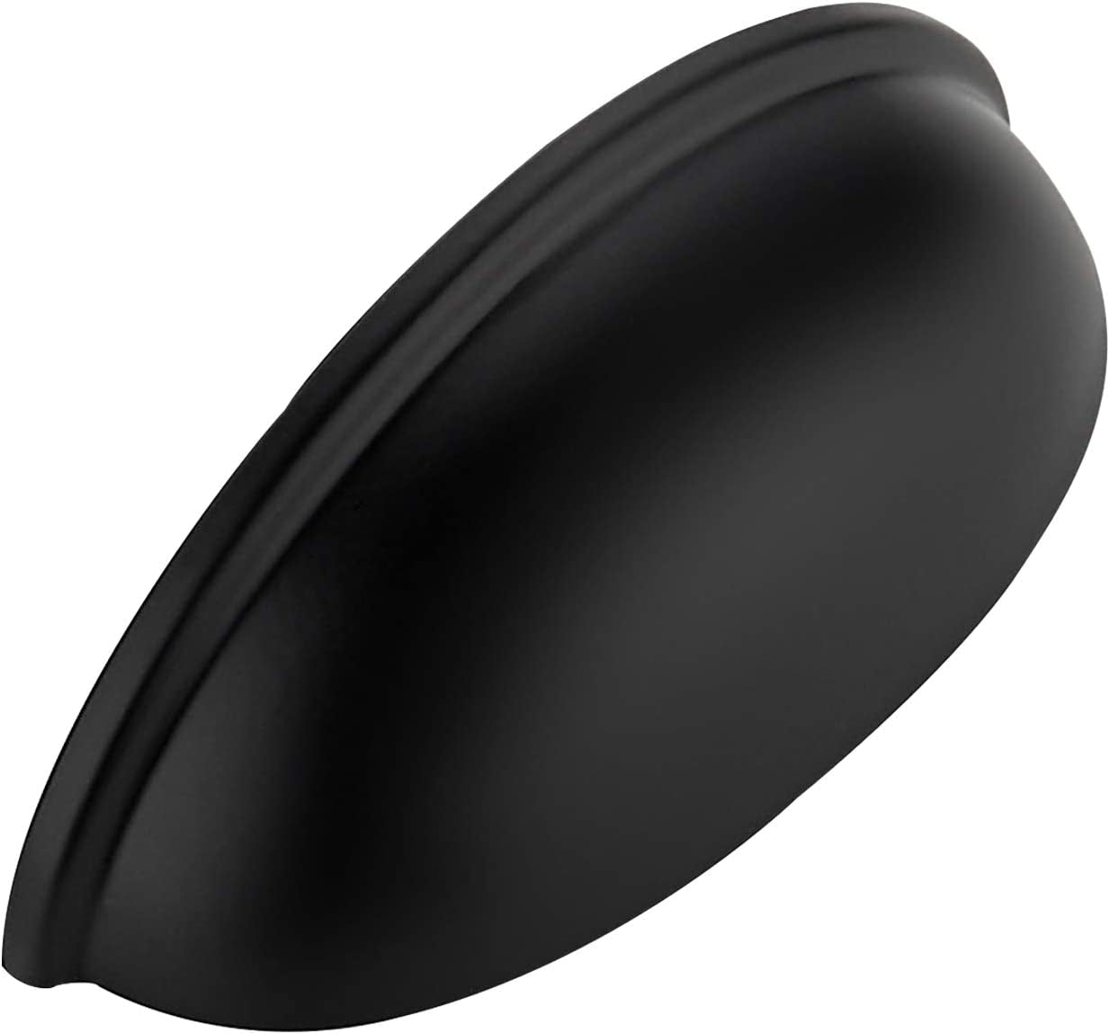 10 Pack 3" Drawer Pulls Flat Black Cabinet Cup Pulls Kitchen Hardware Cabinet Handles Drawer Handles Knobs 3 Inch Hole Center