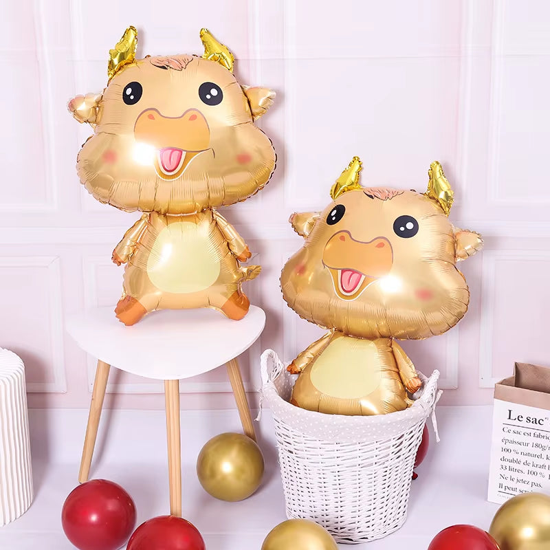 Cartoon Animal Foil Balloons Gold Cows Balloon Milk Cow Air Balloon Birthday Party Decorations Kids Inflatable Toys