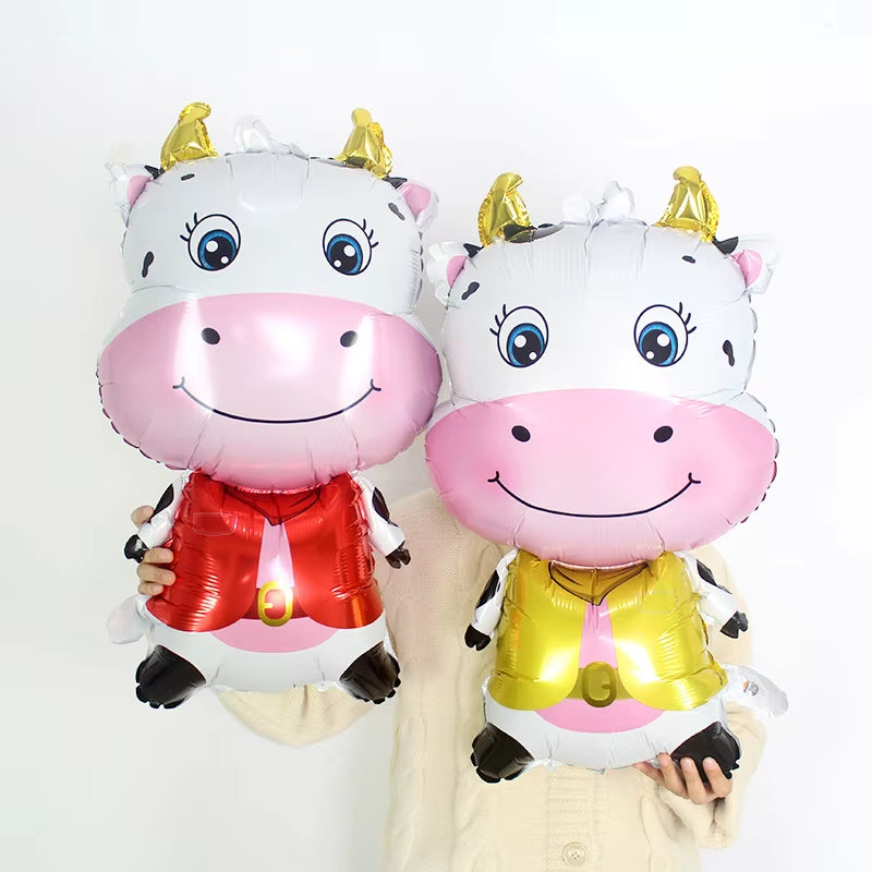 Cartoon Animal Foil Balloons Gold Cows Balloon Milk Cow Air Balloon Birthday Party Decorations Kids Inflatable Toys