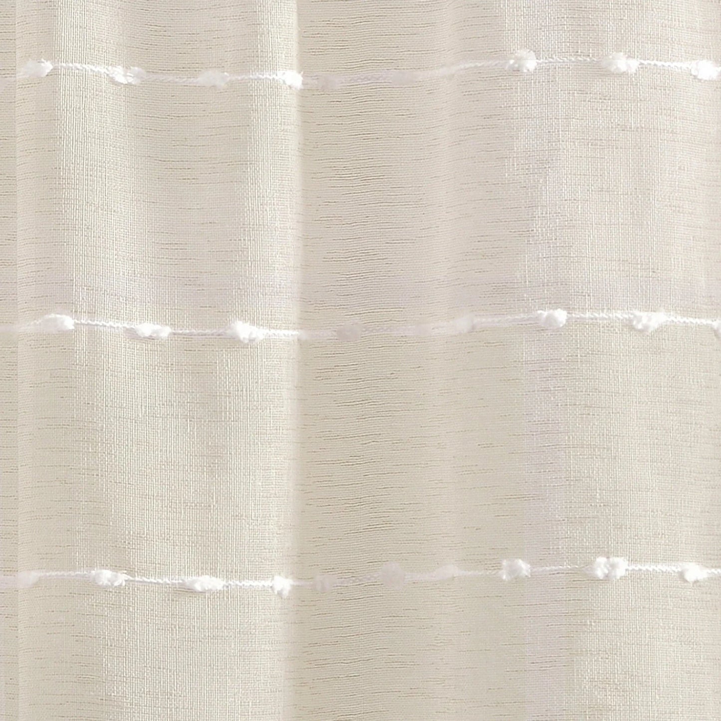Farmhouse Textured Sheer Kitchen Tiers - Beige - 29 X 24