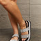 Qupid Shine On Platform Rhinestone Slingback Sandal