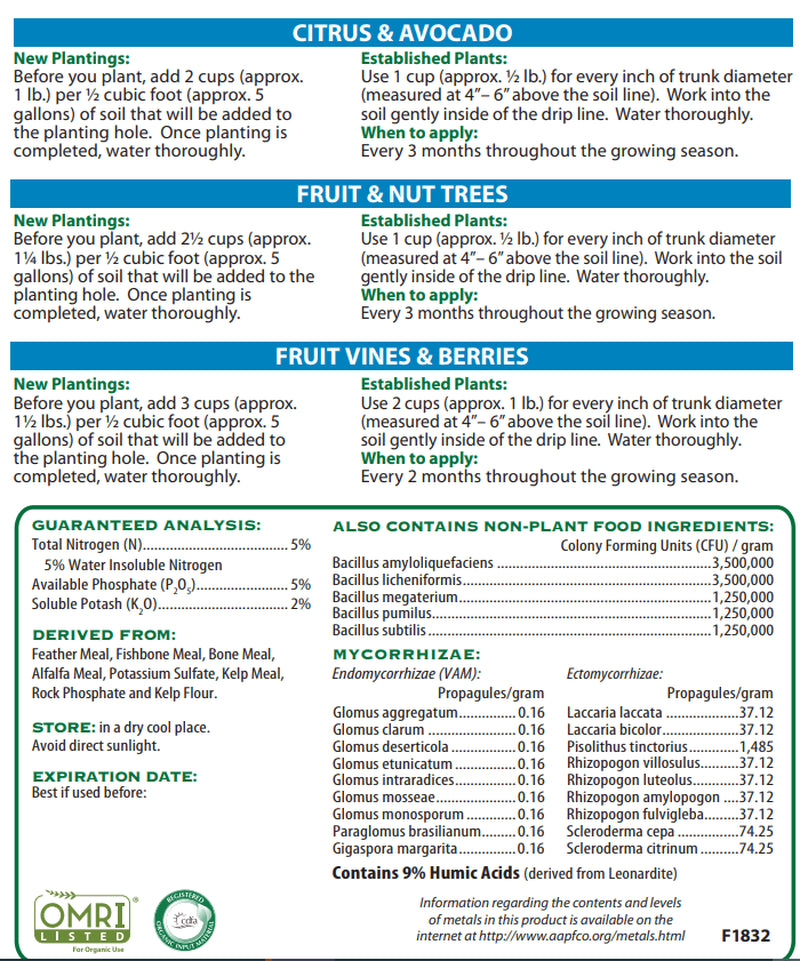 Natural Wonder Premium Fruit Tree Fertilizer 5-5-2, 4 Lb.