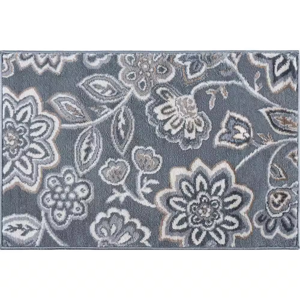 Madison Floral Gray 2 Ft. X 10 Ft. Indoor Runner Rug