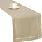 Handmade Hemstitched Polyester Rectangle Table Runners,Beige 14X48 Inch