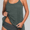 Full Size Spaghetti Strap Scoop Neck Tankini Set