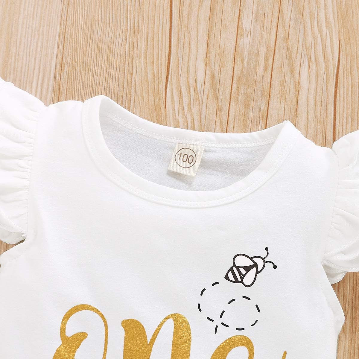 Baby Girl One Birthday Outfits Ruffle Sleeve Romper+Strawberry Shorts+Headband 3Pcs Summer Clothes