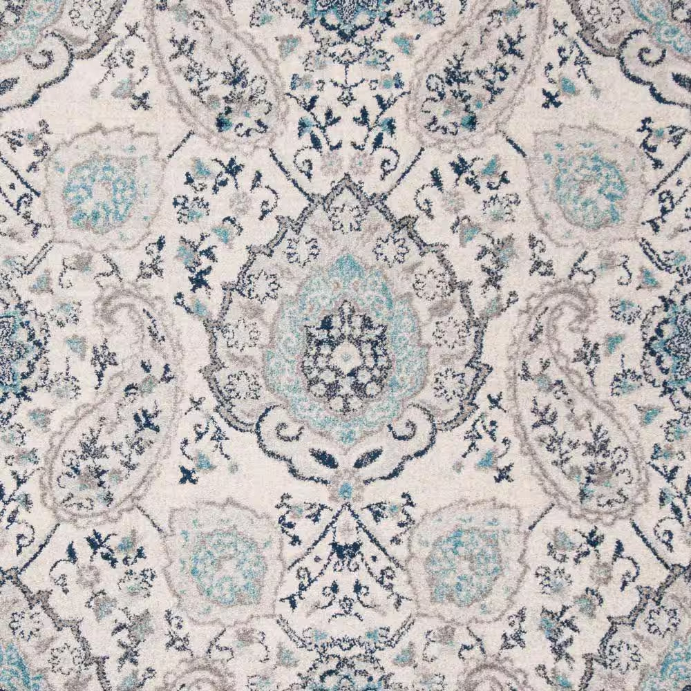 Madison Cream/Light Gray 7 Ft. X 9 Ft. Border Area Rug