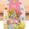 Easter Rabbit Colorful Eggs Flowers Green Plaid Linen Table Runners Washable Kitchen Dining Table Runners Wedding Decorations