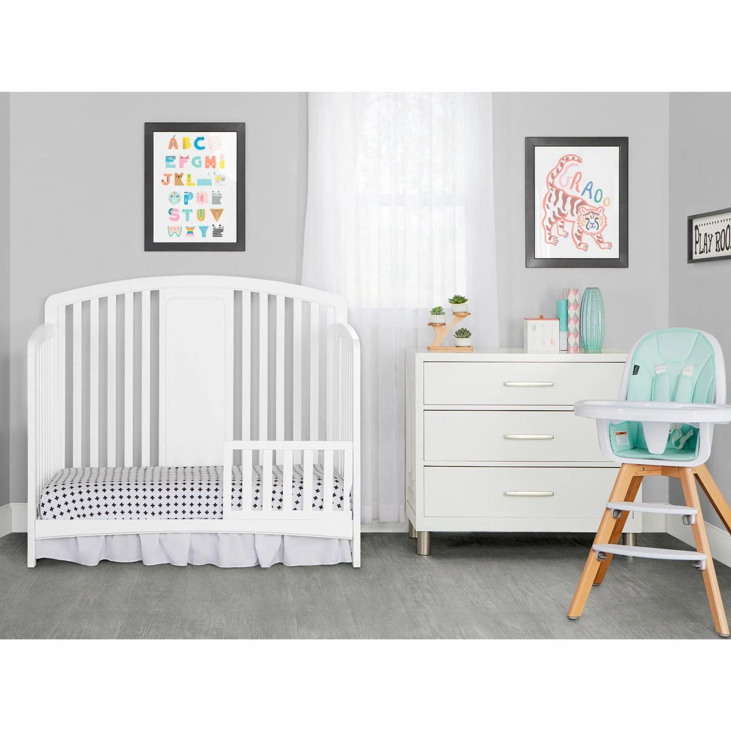 Dakota 4-In-1 Convertible Crib, Greenguard Gold Certified, White