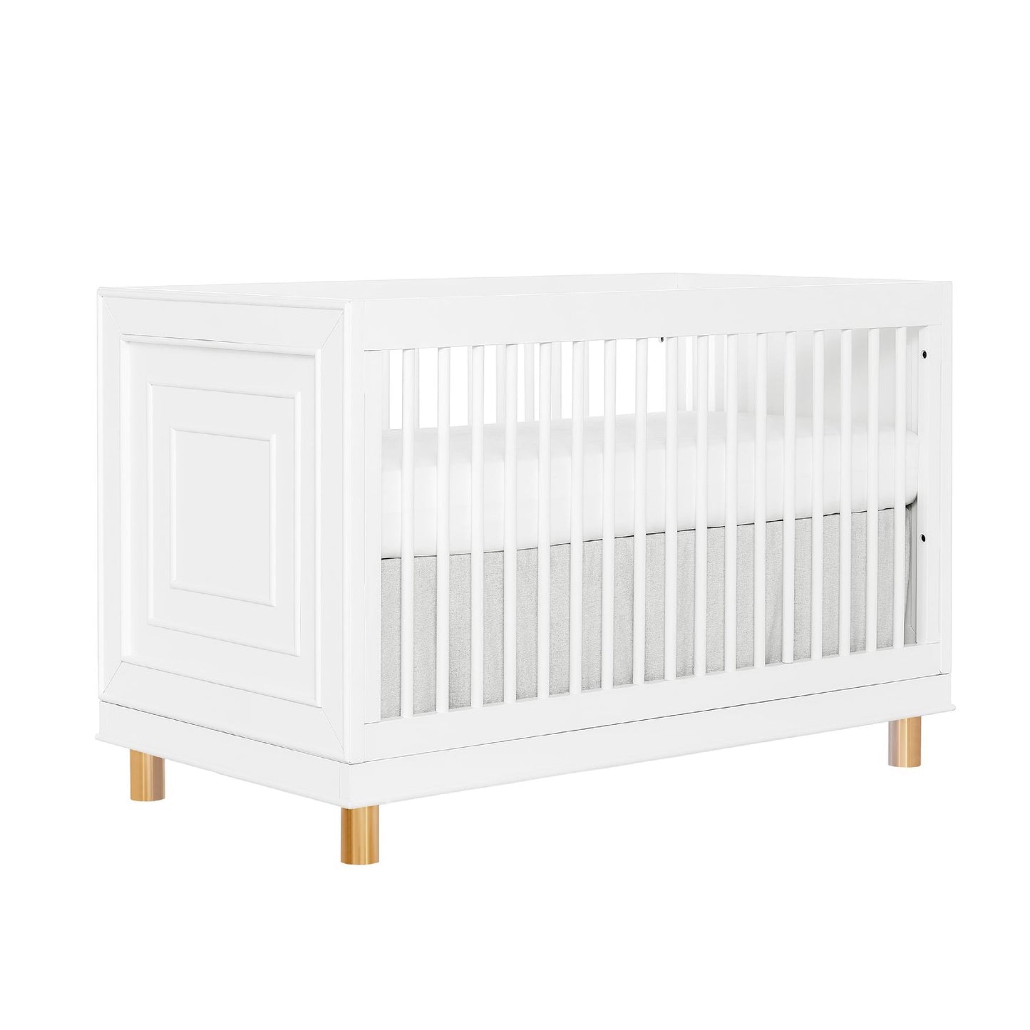 Art Deco Crib in White/Gold