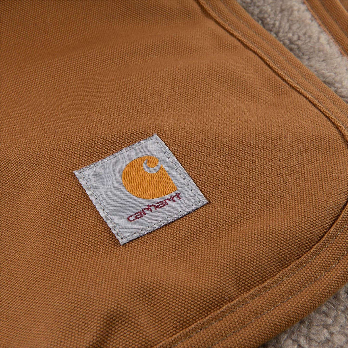 Firm Duck Sherpa-Lined Throw Blanket, Reversible Pet Blanket with Water Repellent Coating, Brown