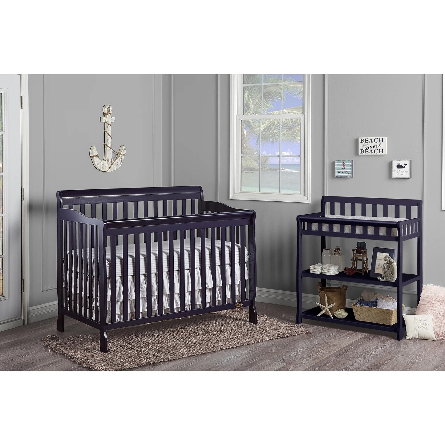 Ashton Convertible 5-In-1 Crib, Indigo