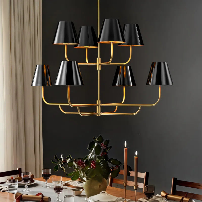 Corina 8-Light Dimmable Tiered Chandelier