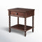 Beckett Turned Wood Spindle Nightstand with Drawer & Shelf