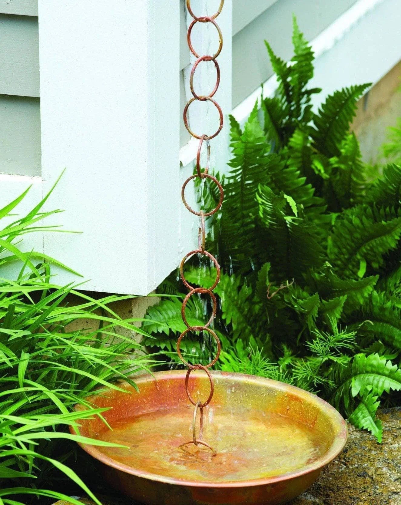 Rain Chain Receptacle - Flamed Finish