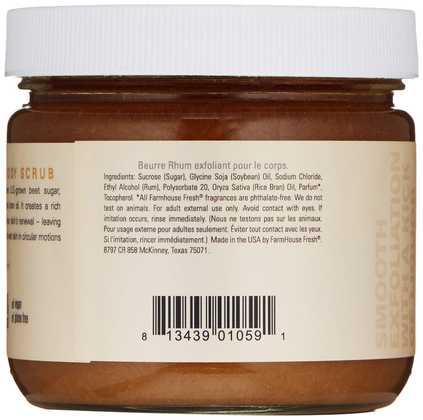 Farmhouse Fresh Butter Rum Body Scrub, 13.6 Oz