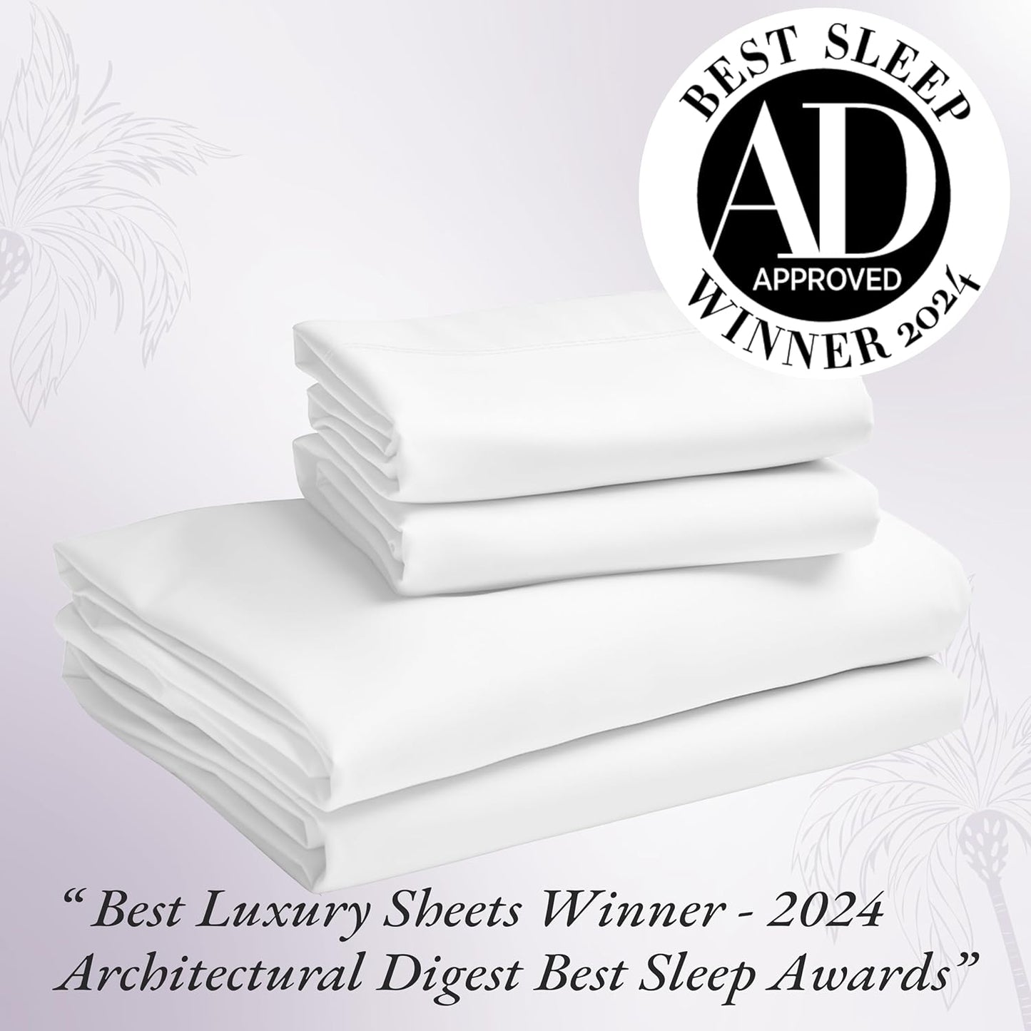 1000 Thread Count Queen Size Sheet Set, Winner Architectural Digest Best Sheet, Luxury 100% Cotton Sateen Bed Sheets, Softer than Egyptian Cotton (White)