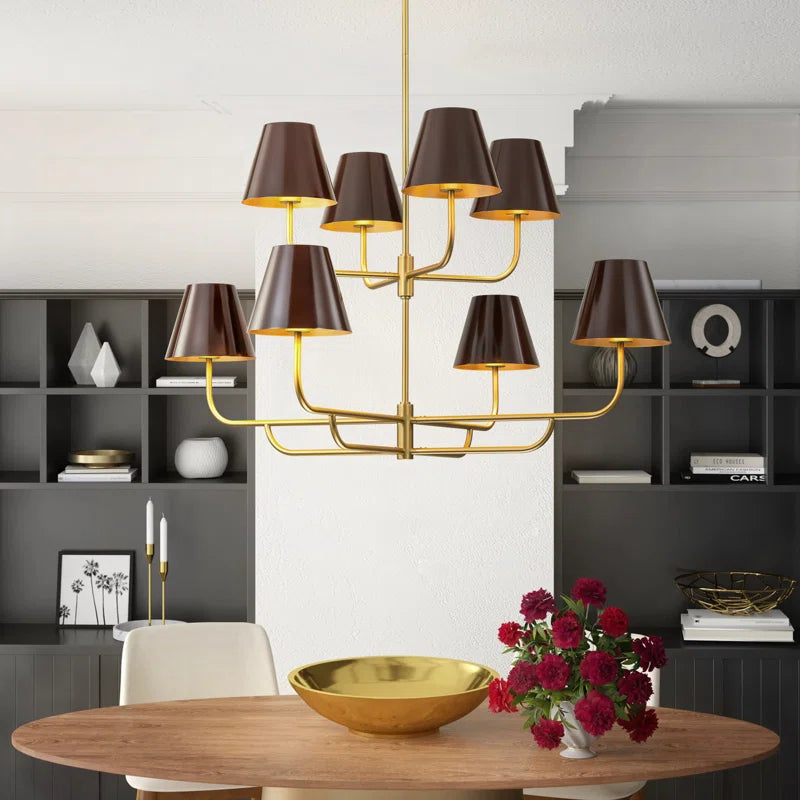 Corina 8-Light Dimmable Tiered Chandelier