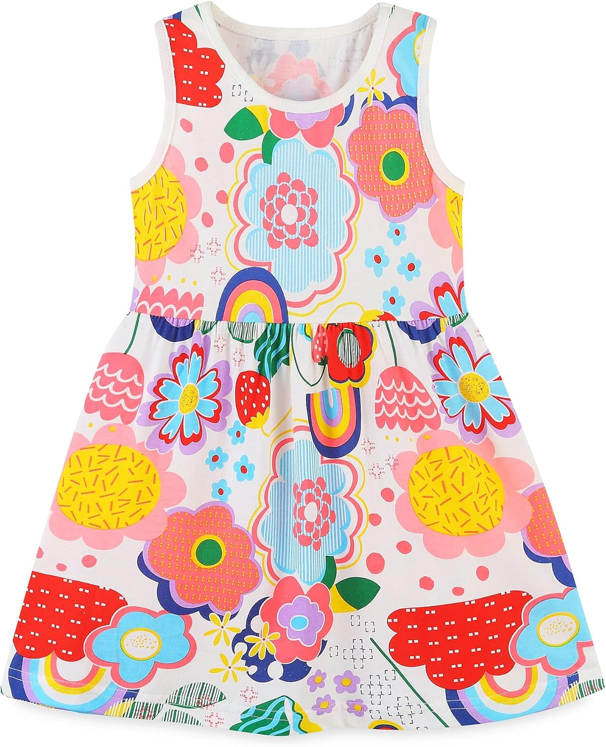 Toddler Girls Clothes Cotton Short Sleeve Casual Girls Dresses for Kids 2-7 Years