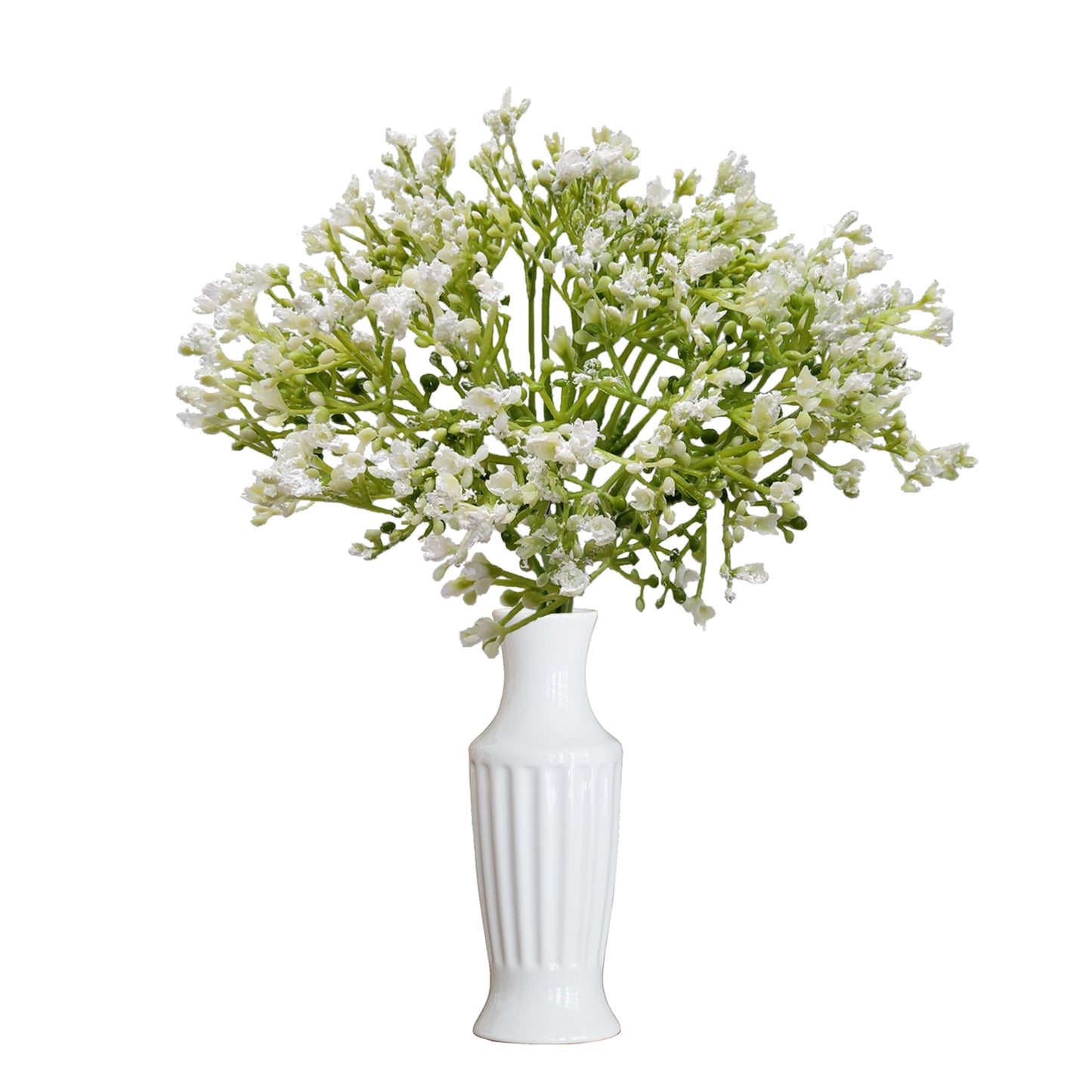 12 Inch Artificial Baby'S Breath Flower Pick, White Color. Indoor Use.