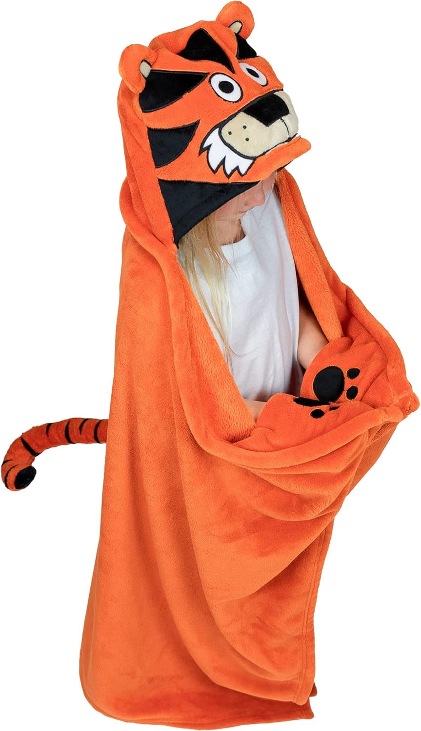 Wearable Hooded Blanket for Kids, Animal Hooded Blanket (Bear)