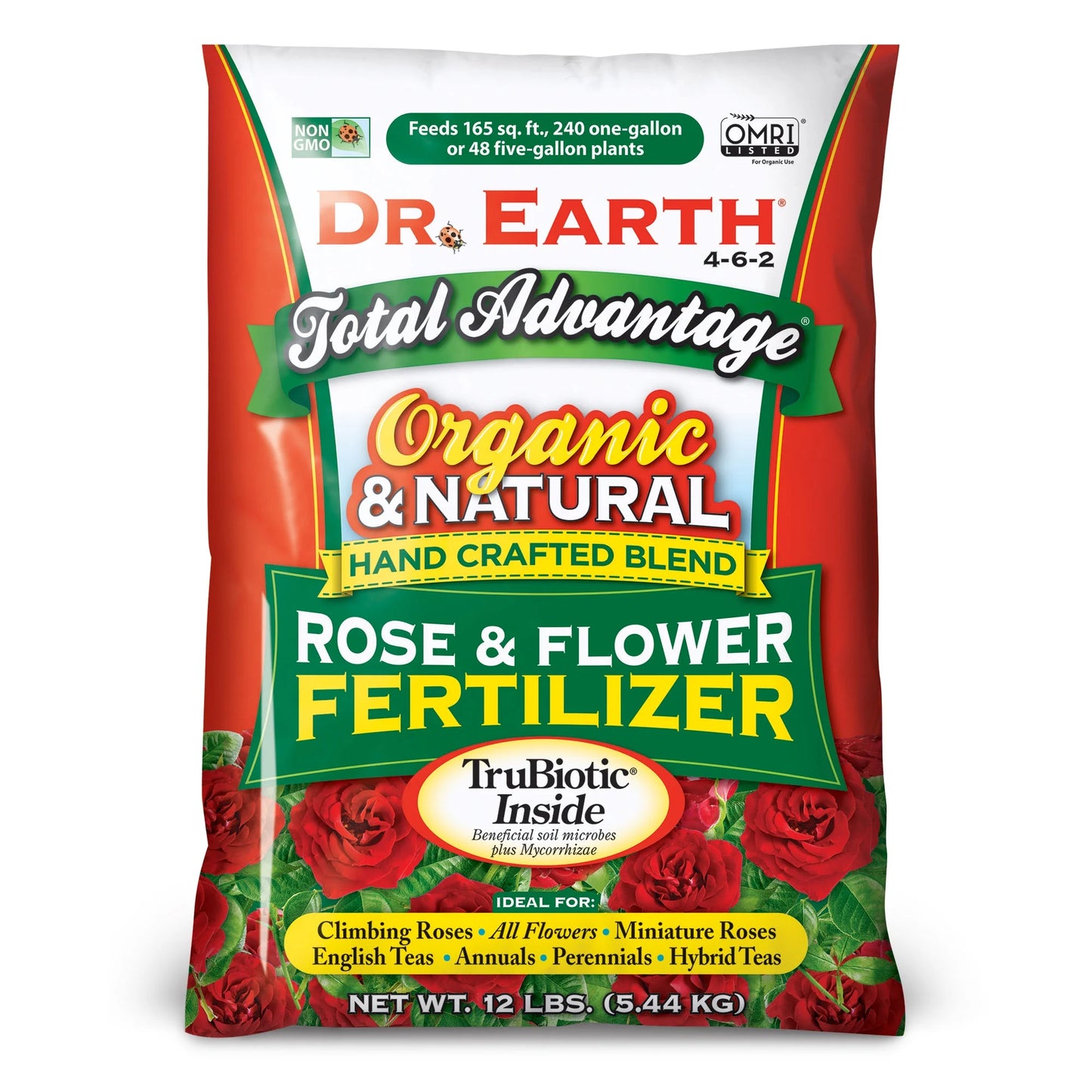 Organic & Natural Total Advantage Rose & Flower Plant Food, 4-6-2 Fertilizer, 12 Lb.