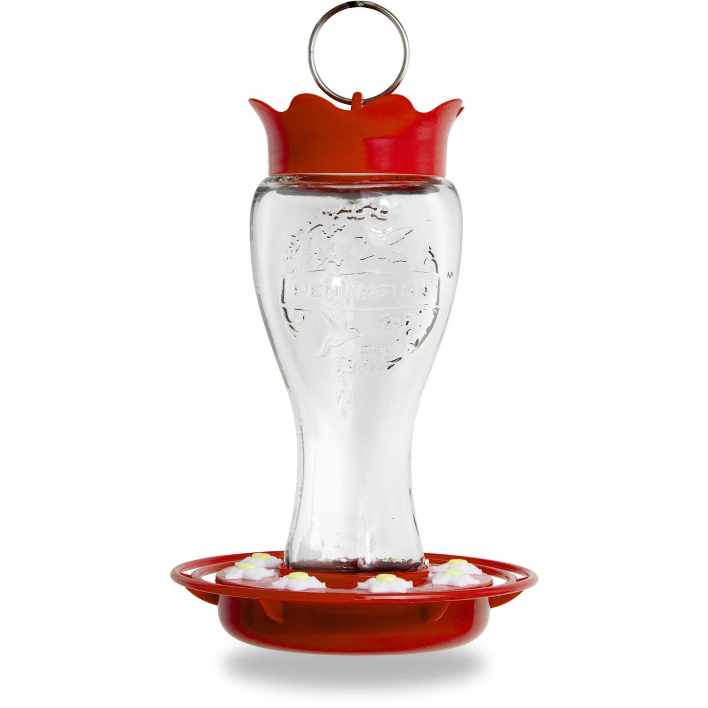 Glass Red Hummingbird Feeder, 16 Oz Nectar Capacity