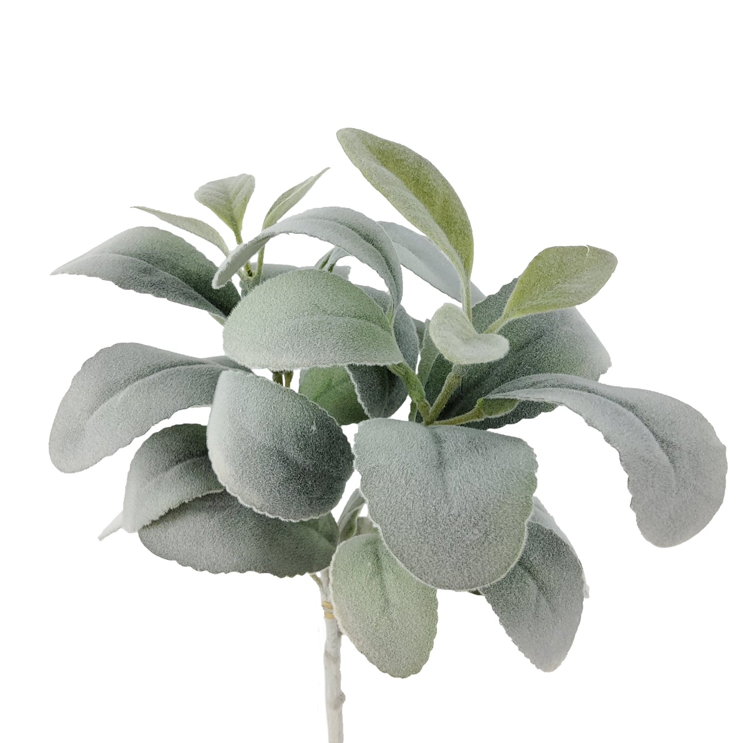 13In Indoor Artificial Foliage Pick, Lamb'S Ear Plant, Green Color. Weight 0.13Lb, Pot Not Included