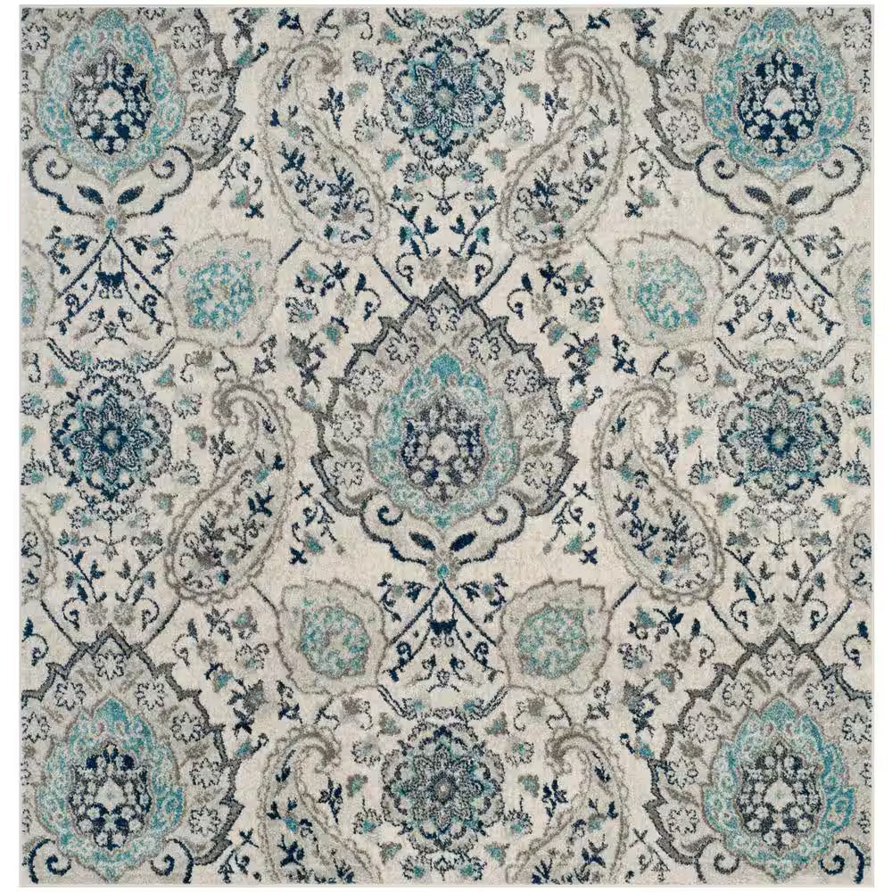Madison Cream/Light Gray 9 Ft. X 12 Ft. Border Area Rug