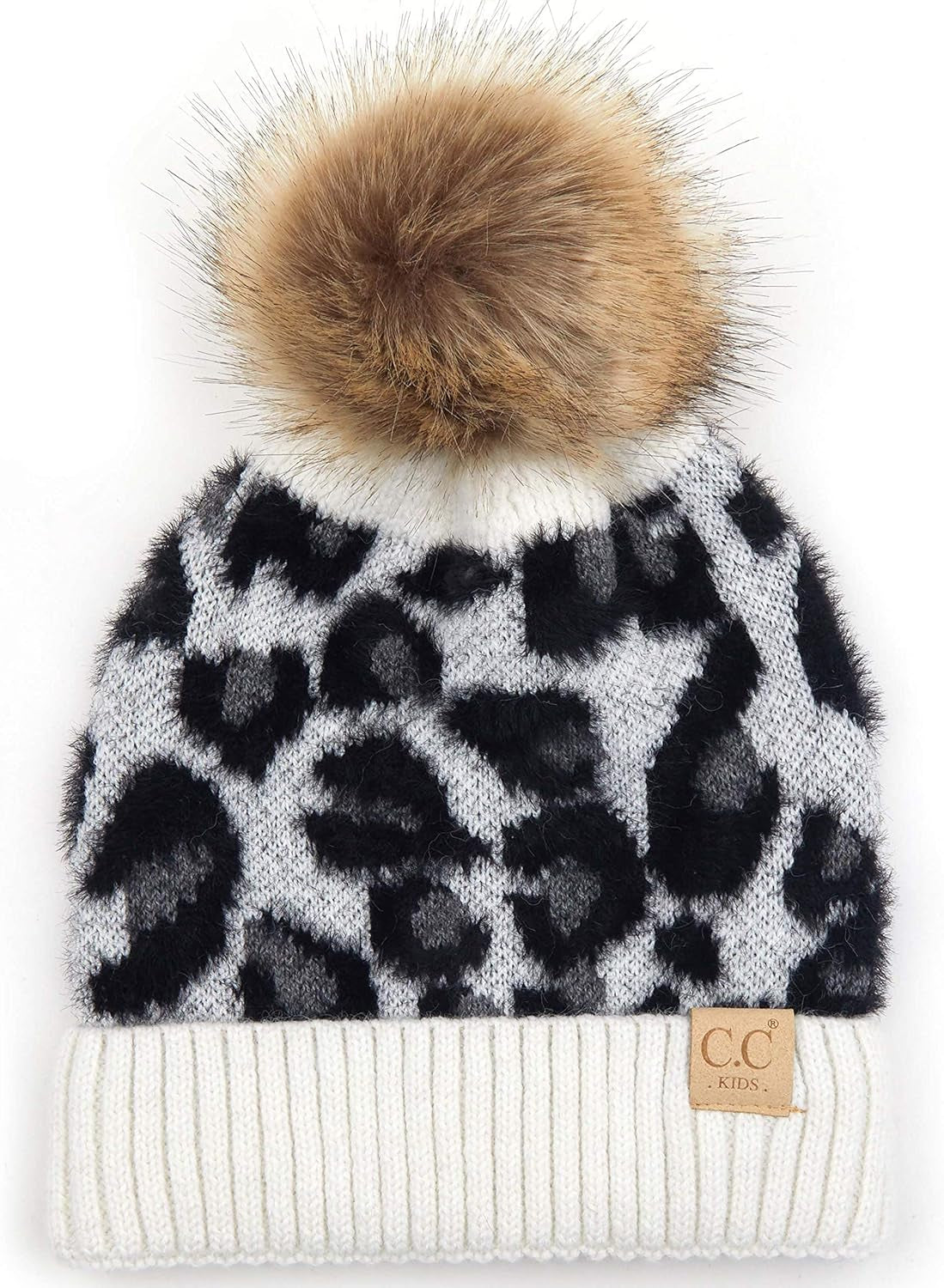 Cozy Toddler Cable Knit Pom Beanie - Warm Winter Hat for Kids