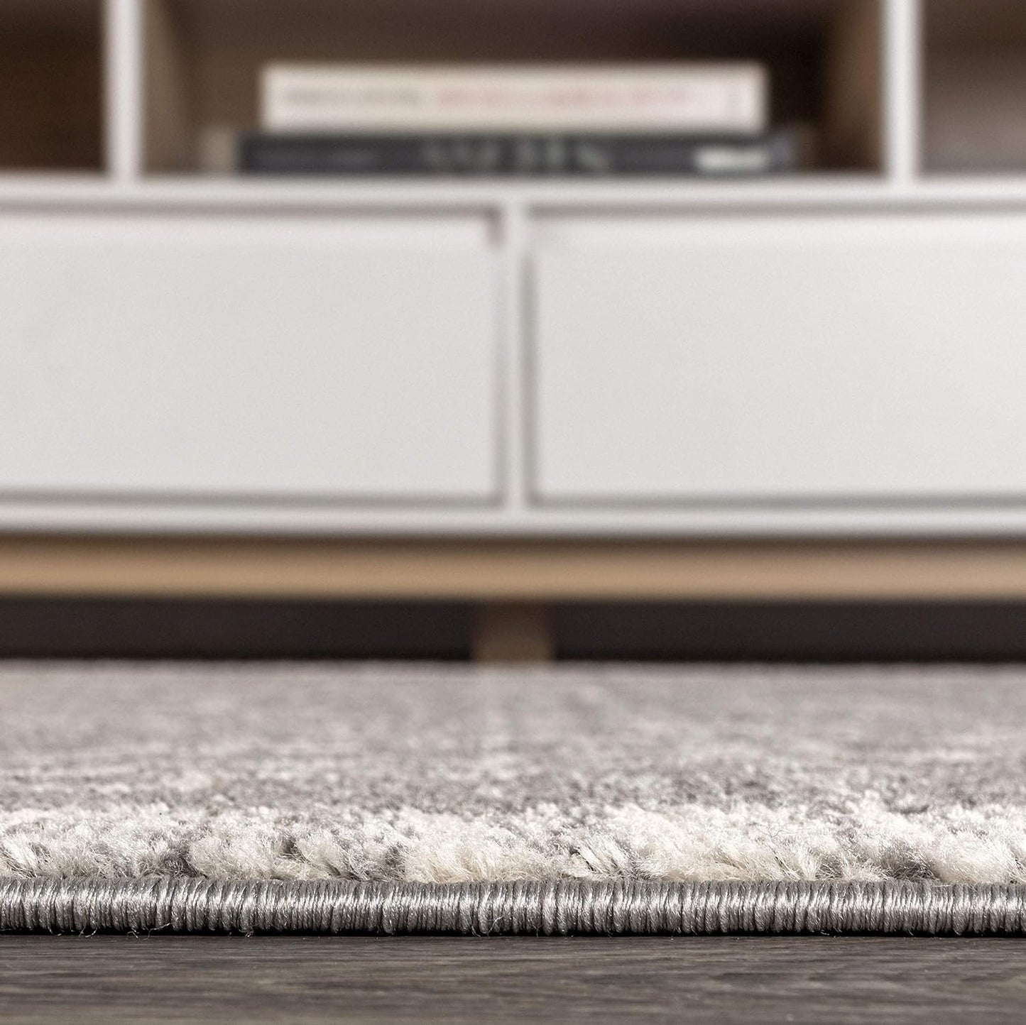 MOH200C-4 Amir Moroccan Beni Souk Indoor -Area Rug Bohemian Farmhouse Rustic Geometric Easy-Cleaning Bedroom Kitchen Living Room Non Shedding, 4 X 6, Gray,Cream