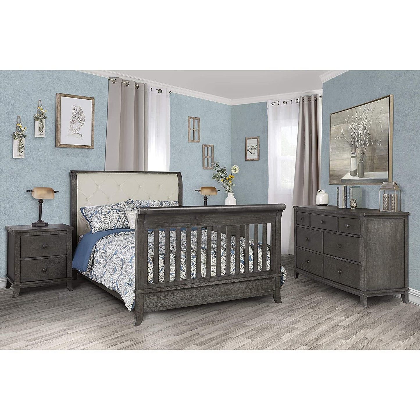 Signature Amsterdam 5-In-1 Convertible Crib, Smokey Brushed Grey
