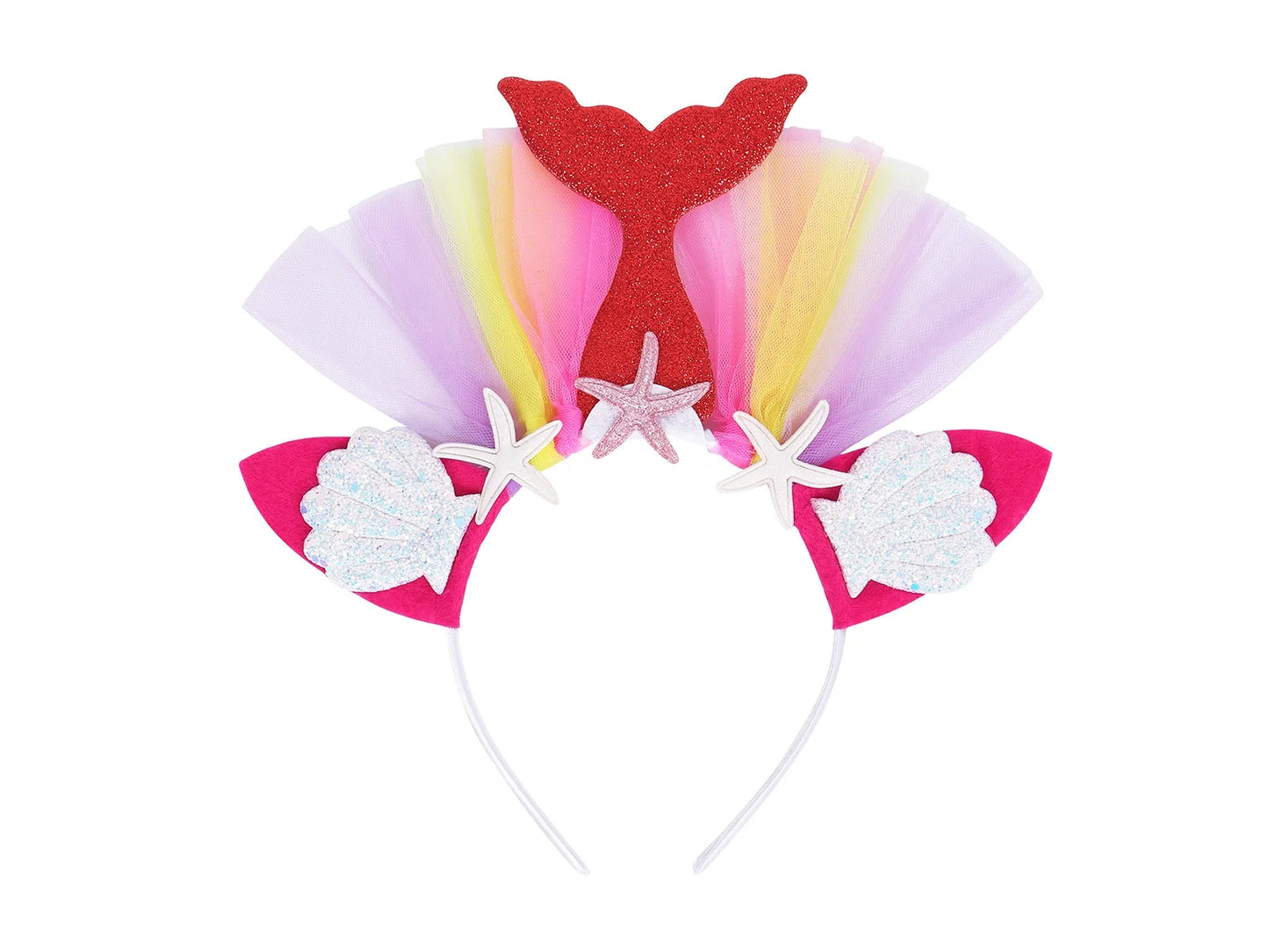 Little Girls Sequin Ariel Mermaid Princess Cosplay Dress Birthday Party Halloween Cosplay Costumes with Hairband 6-7 Years