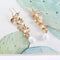 Alloy Flower Synthetic Pearl Earrings