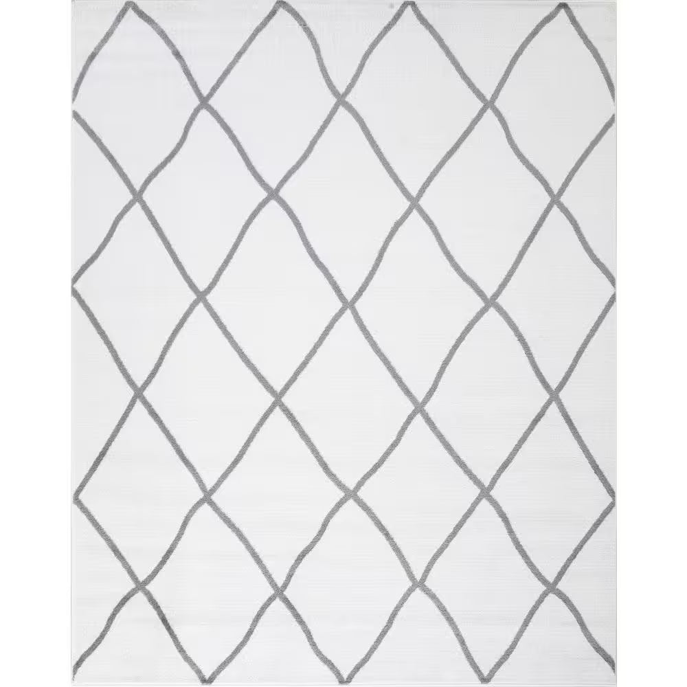 Madison Collection Diamond Ivory 3 Ft. X 4 Ft. Area Rug
