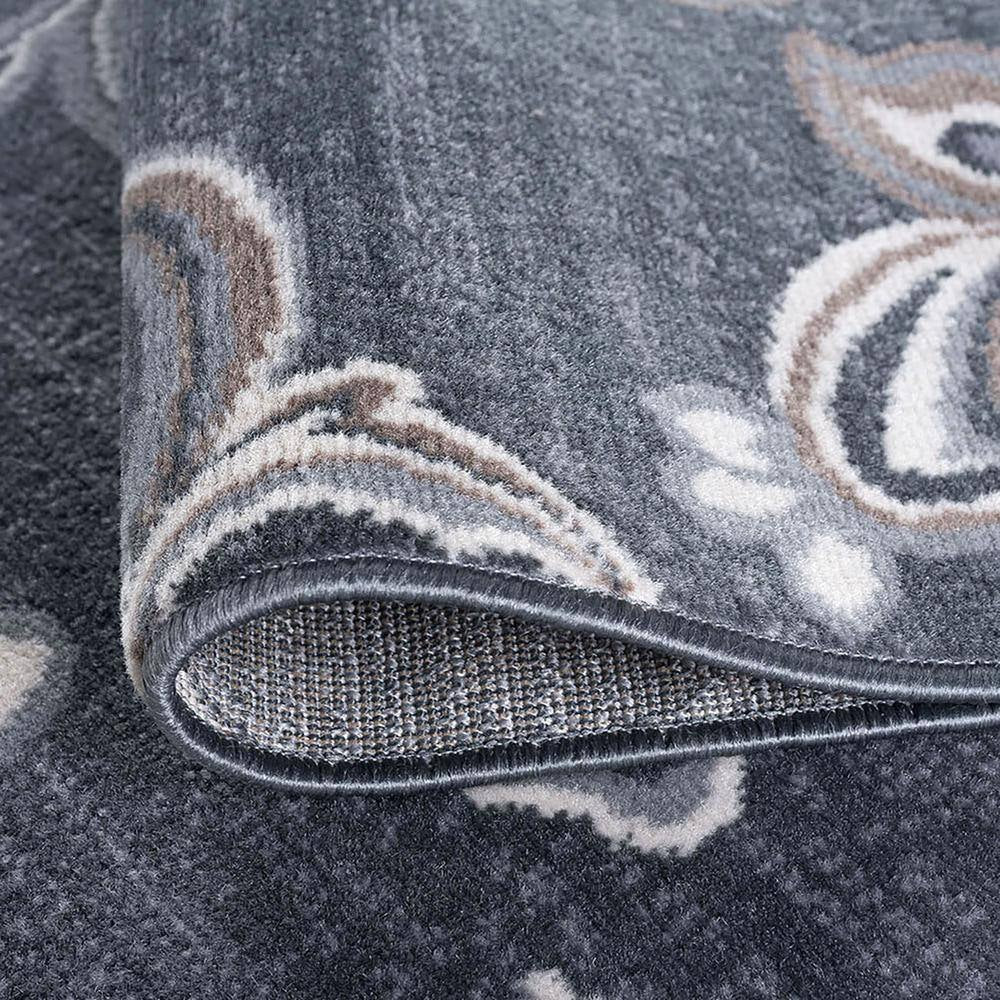 Madison Floral Dark Gray 5 Ft. X 8Ft. Oval Indoor Area Rug