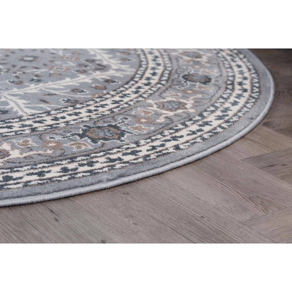 Madison Oriental Gray 5 Ft. X 8Ft. Oval Indoor Area Rug