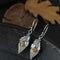 Alloy Rhinestone Leaf Shape Earrings