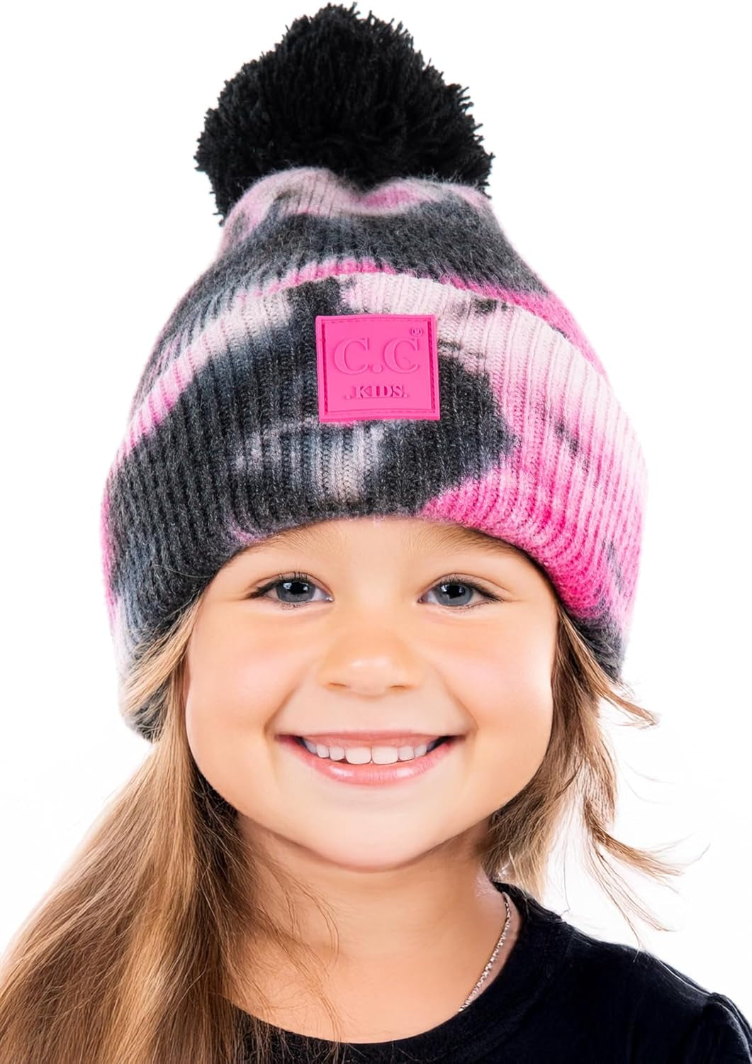 Cozy Toddler Cable Knit Pom Beanie - Warm Winter Hat for Kids